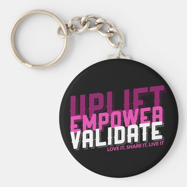 Uplift, Empower, Validate - Younique Chaveiro (Frente)