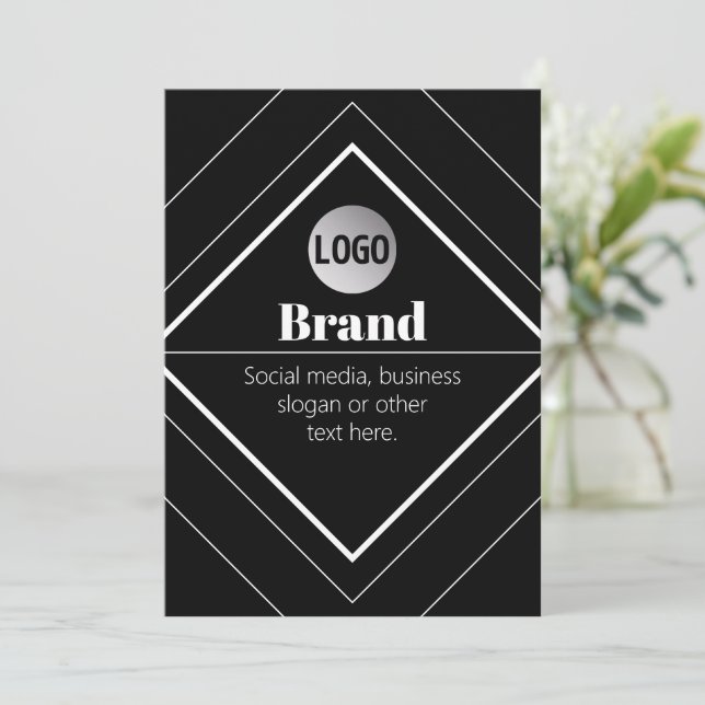 Upload Your Logo & Customizable Text Design (Em pé/Frente)