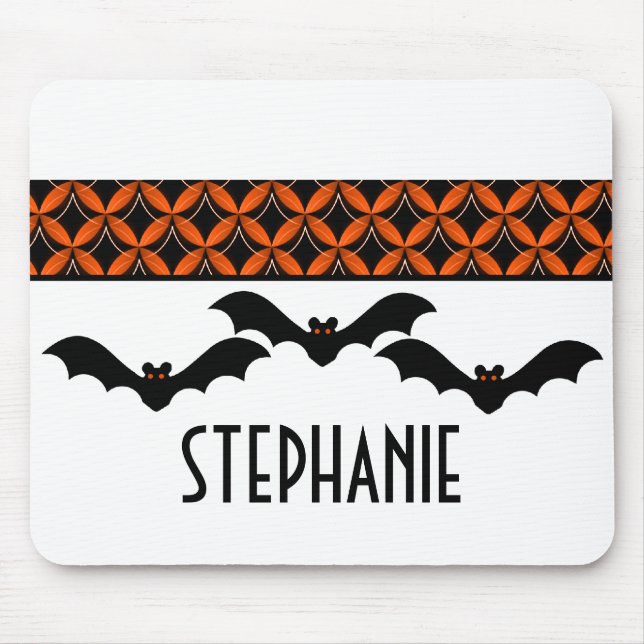 Uptown Glam Bats Halloween Mousepad (Frente)