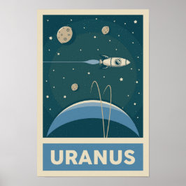 Uranus Retro Galaxy Poster