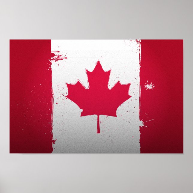 Urban Canada Flag Poster (Frente)