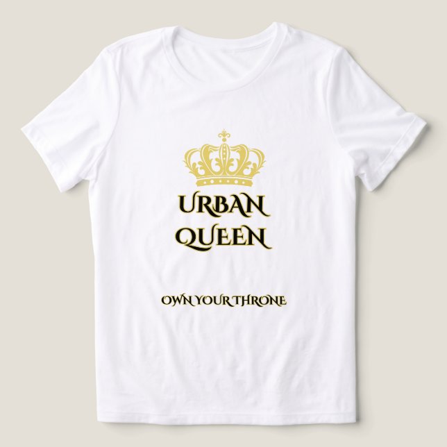 URBAN QUEEN OWN YOUR THROWN WOMEN'S WHITE/BLACK (Design frontal)