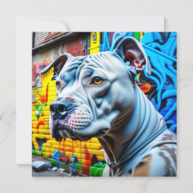 Urbano Grafite Street Art Pitbull (Frente)