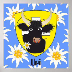 Uri Suíça Suisse Svizzera Svizra poster