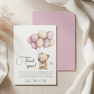Ursa de pelúcia Violeta Roxo Balões Agradecimento