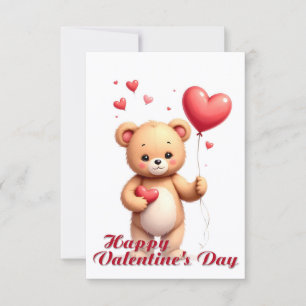 Ursa Teddy Fofa com Coração – Feliz Dia dos Namora
