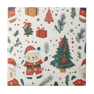 Ursa Teddy Fofo & Papai Noel em Branco (1)