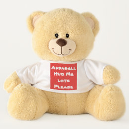 Ursinho De Pelúcia Personalizado "Abraçar-me, Por Favor" Simples, Bon