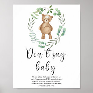 Ursinho não diga bebê Poster