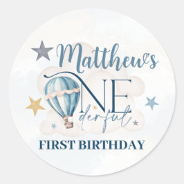 Ursinho Personalizado em um Balão Adesivos Redondo