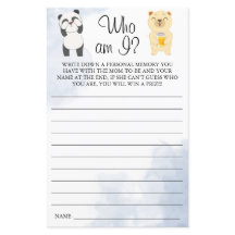 Ursinhos de pelúcia Quem sou eu Cartão de jogo par