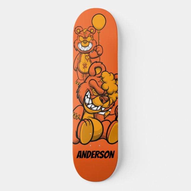 Ursinhos laranja personalizados para skate (Frente)