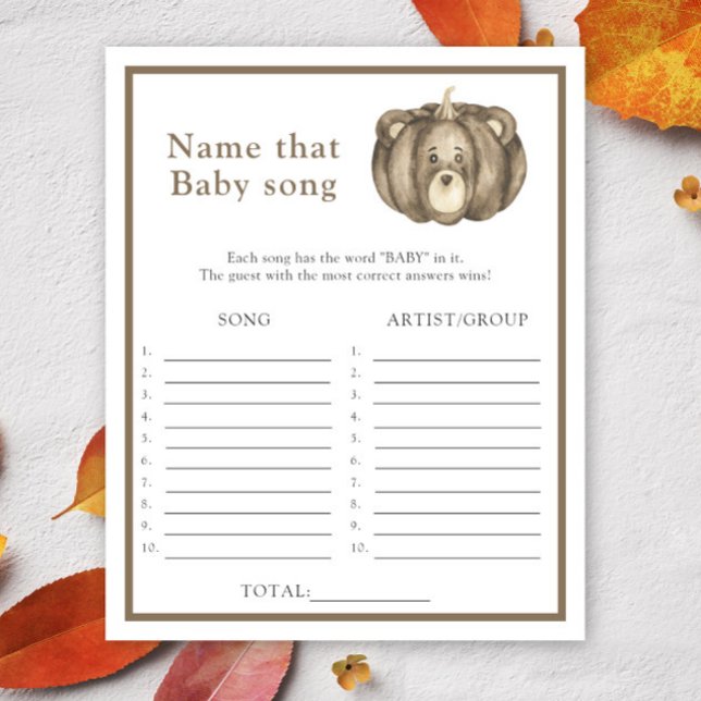 Urso Abóbora - Chame esse Bebê (Criador carregado)