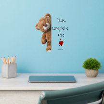 Urso Adorável de Teddy, Decal de Muro personalizad