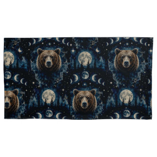 Urso ao Luar Padrão Aquarela | Floresta Celestial