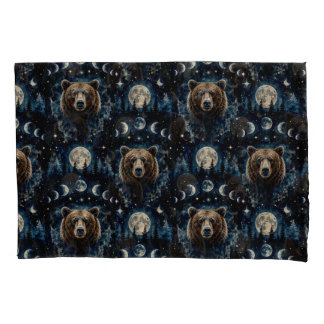 Urso ao Luar Padrão Aquarela | Floresta Celestial
