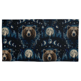 Urso ao Luar Padrão Aquarela | Floresta Celestial
