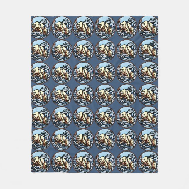 Urso-Arte Aberto: Cobertores de Urso de Arte Nativ (Frente)