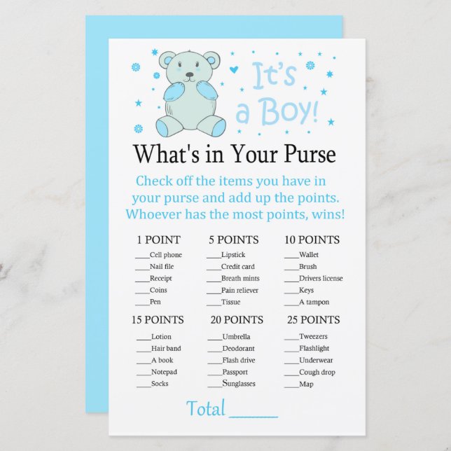 Urso Azul O que há no seu jogo (Frente/Verso)