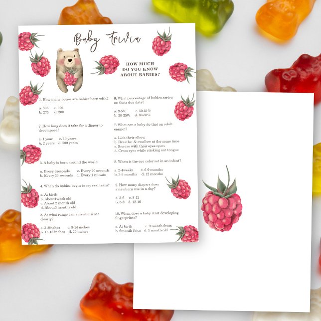 urso - Baby Trivia | Jogo Chá de fraldas (Criador carregado)