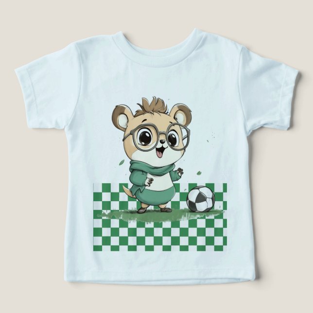 Urso Bonito com Bola de Futebol (Design frontal)