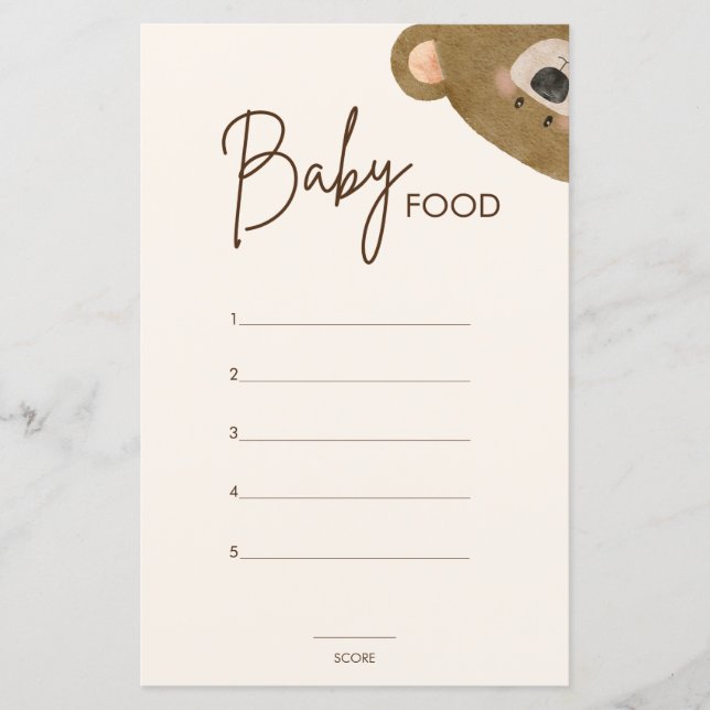 Urso Bonito Que Podemos Esperar Chá de fraldas De  (Frente)