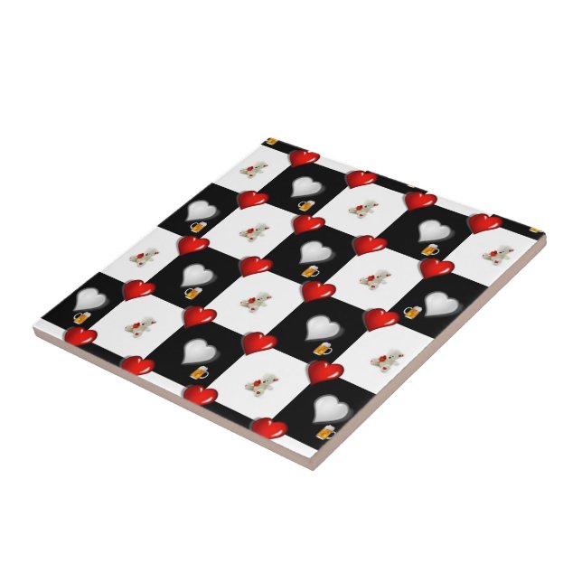 Urso Branco de Azulejo cerâmico (Lateral)