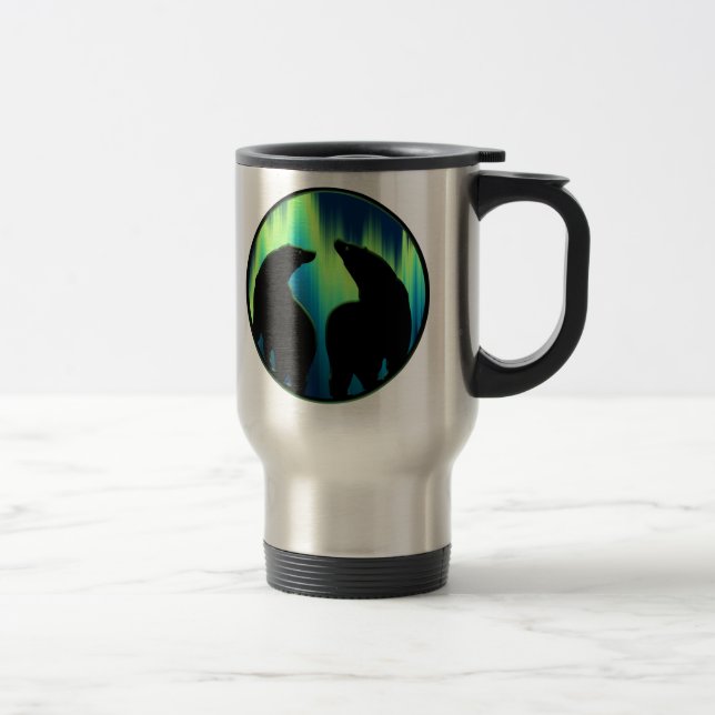 Urso Caneca de viagem Arte Nativo Urso Urso Urso U (Direita)