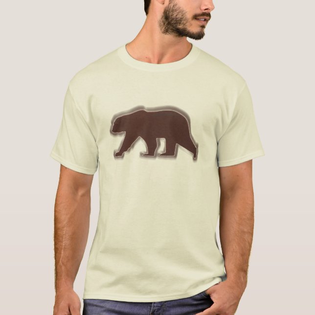 Urso castanho - personalize a camiseta colorida (Frente)