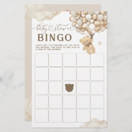 Urso com Balões - Jogo de Chá de fraldas Neutro