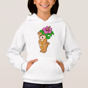 Urso com Flor Hibiscus