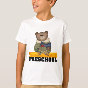 Urso com o camiseta e os presentes prées-escolar