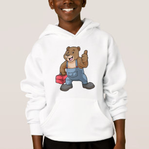 Urso como artesão com caixa de ferramentas