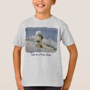 Urso Cub polar bonito & camisa ártica dos miúdos