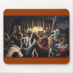 Urso Dançante Art Mousepad Wildlife Art Mousepad