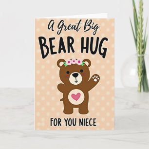 Urso de Dia das Mães Onda Cartão Floral