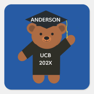Urso de Graduação nº 2 com adesivos