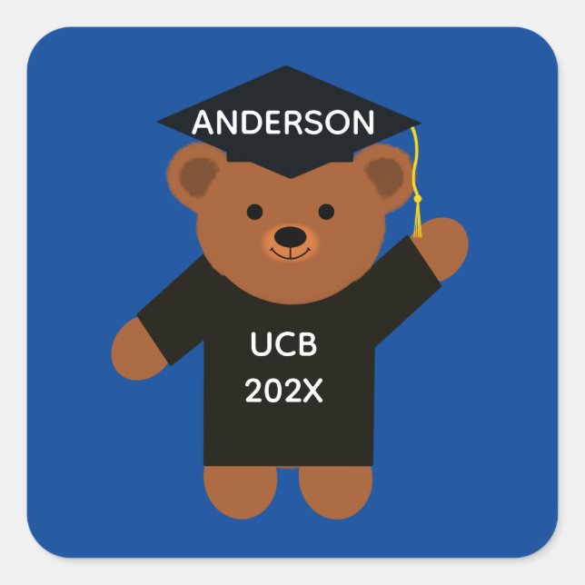 Urso de Graduação nº 2 com adesivos (Frente)
