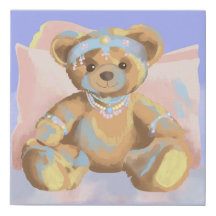 Urso de Joia Canvas Faux