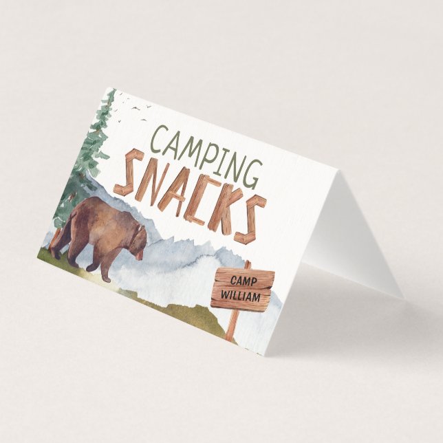 Urso de Madeira - Cartaz de Buffet de Snacks de Ma (Verso)