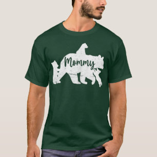 Urso De Mamãe Com 3 Cubos, Camisa De Urso De Mamãe