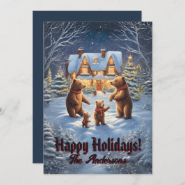 Urso de Natal 12, Feriados Felizes, Cartão de Nata