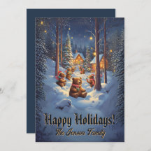 Urso de Natal 13, Feriados Felizes, Cartão de Nata