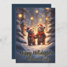 Urso de Natal 14, Feriados Felizes, Cartão de Nata