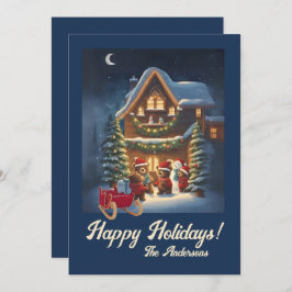 Urso de Natal 1, Feriados Felizes, Cartão de Natal