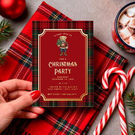 Urso de Natal Xadrez Luxuoso e Elegante
