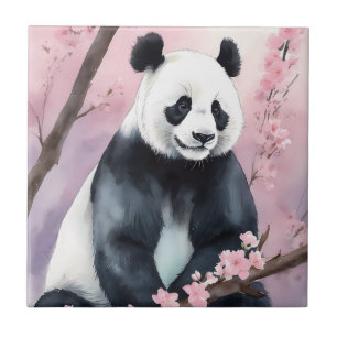 Urso de Panda de Pintura em Aquarela