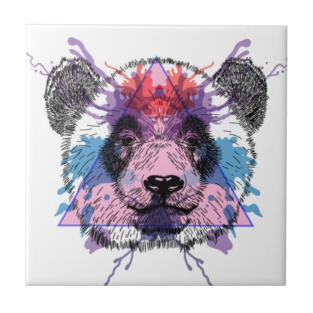 Urso de panda geométrico (Frente)