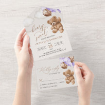 Urso de Pelúcia, Balões Roxos, Primeiro Aniversári