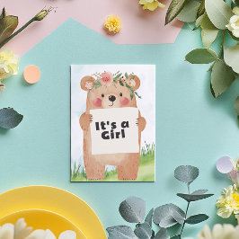 Urso de pelúcia bonitinho É um Convite para Chás d